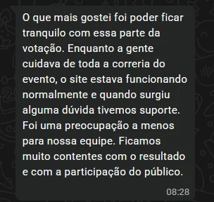 Depoimento de organizador do VoteMais